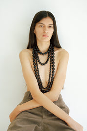 LONG EVERYDAY BOULE NECKLACE IN ONYX