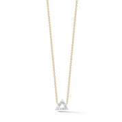 14kt Gold Mini Diamond Triangle Necklace