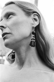 Flamenco Earrings in Onyx