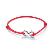 Bent Nail on Red Nylon Cord Bracelet