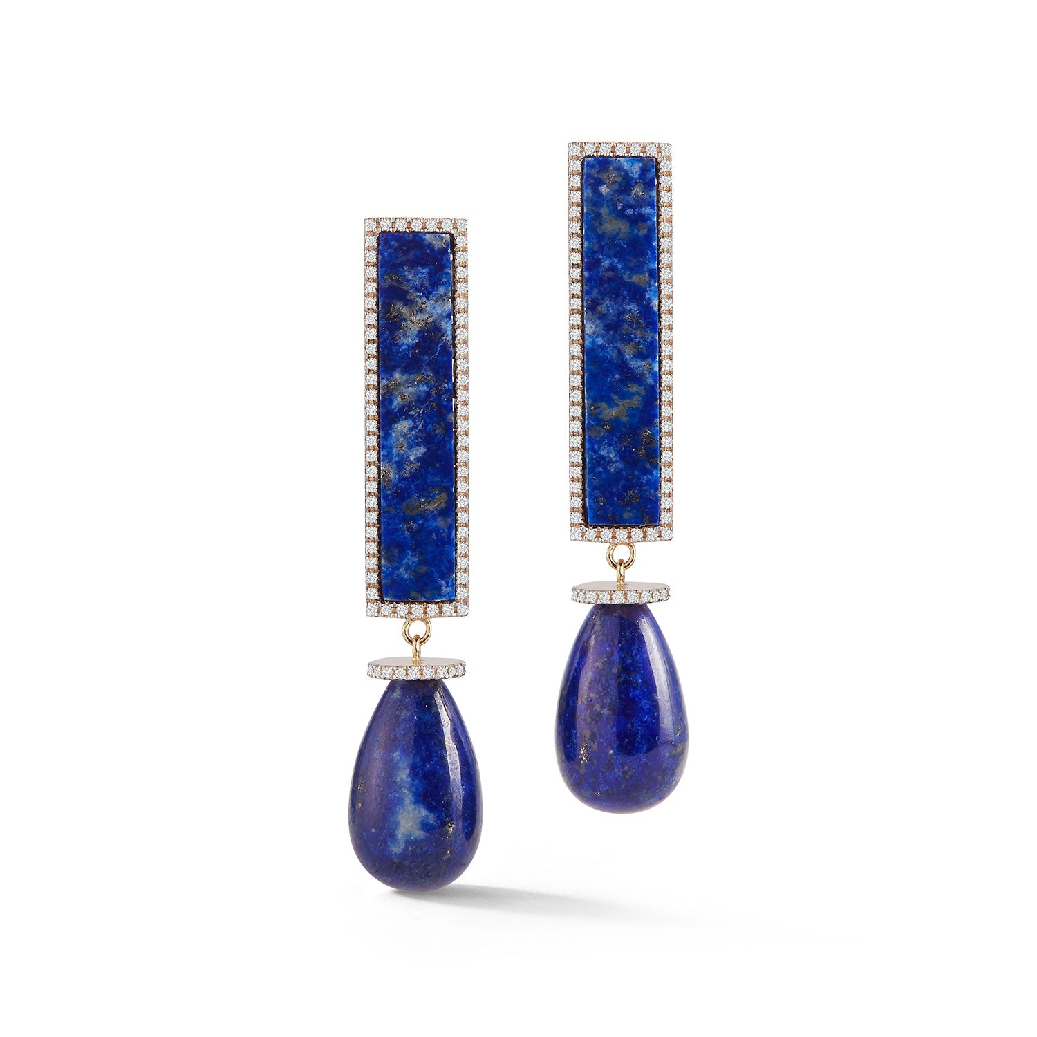 14kt Lapis Exclamation Earrings