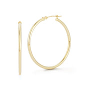 14kt Gold Classic Hoops - 35mm