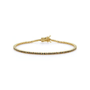 14kt Gold Black Diamond Tennis Bracelet