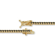 14kt Gold Black Diamond Tennis Bracelet