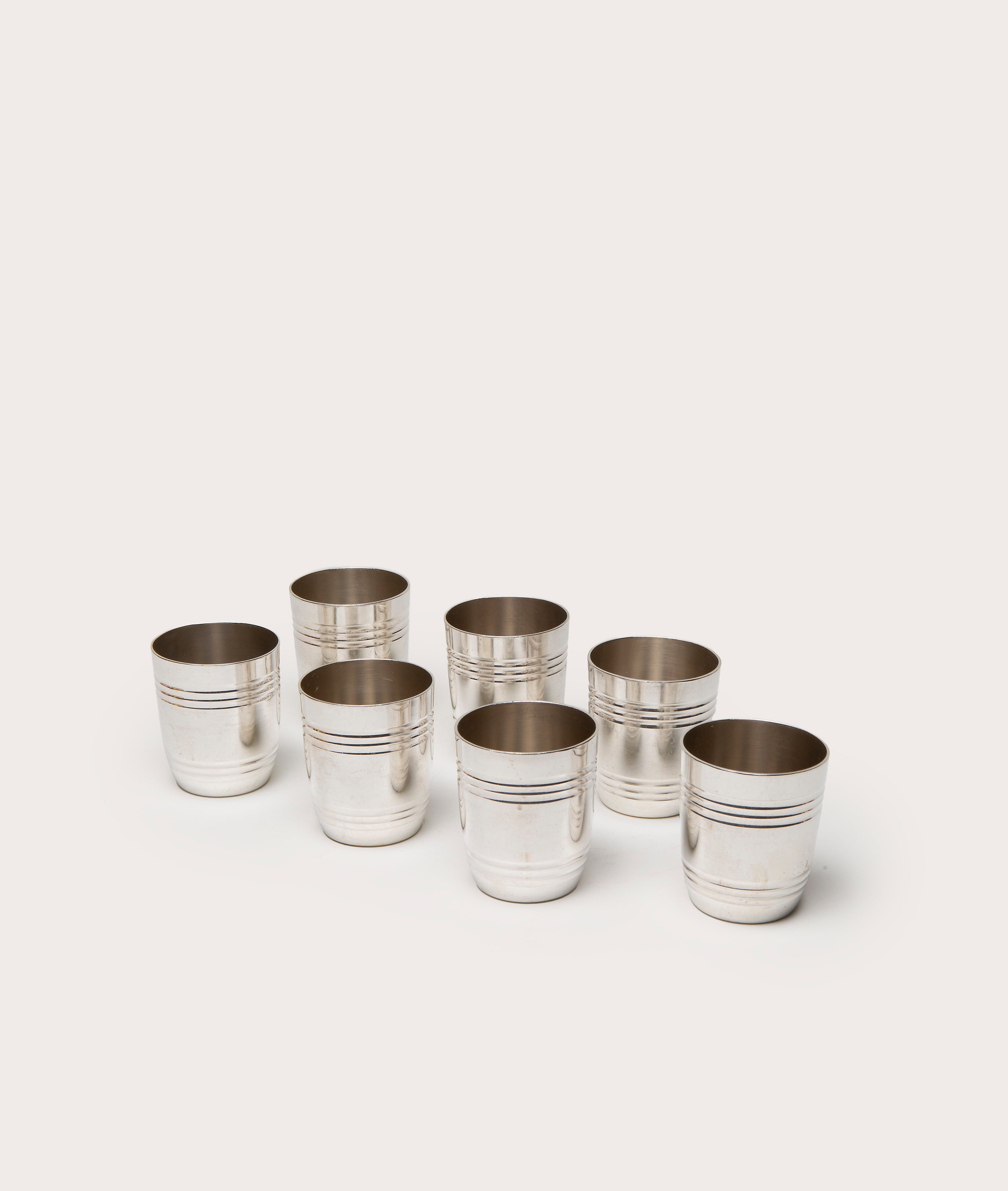 Small Silver Cups, Set of 7