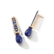 14kt Lapis Exclamation Earrings