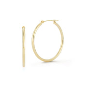 14kt Gold Classic Hoops - 30mm