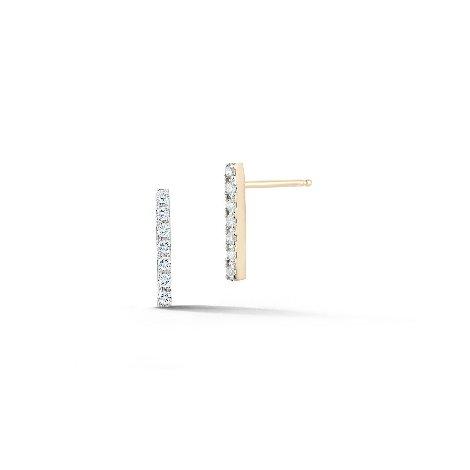 14kt Diamond Bar Studs