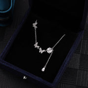 Butterfly Tassel Zirconia Moissanite Necklace