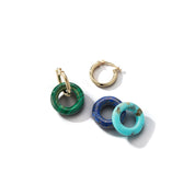 14kt Malachite Donut Hoops