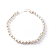 14kt Baroque Pearl with Gold Dot Necklace