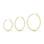 14kt Gold Classic Hoops - 25mm