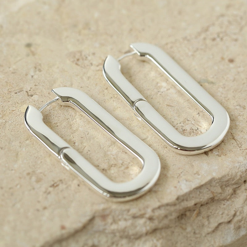 Sleek Geometric Drop Earrings