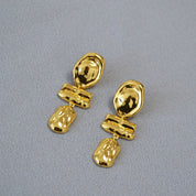 Gold Metallic Baroque Earrings