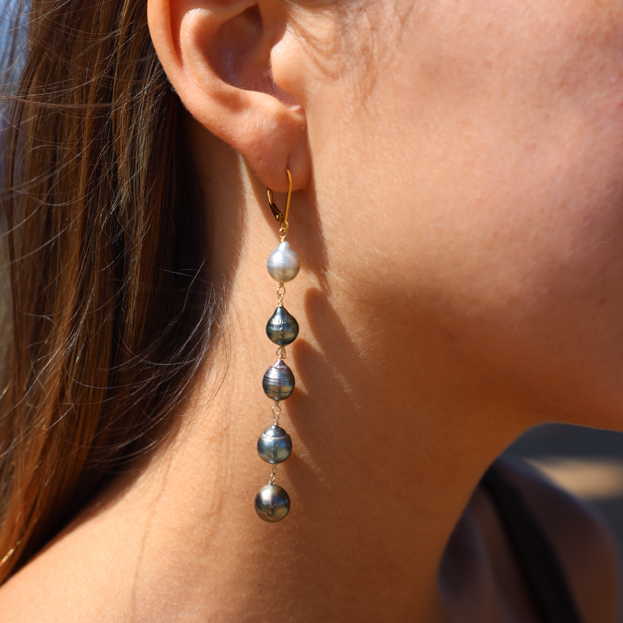 Elima Tahitian Pearl Earring