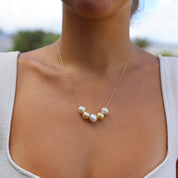 Camila Golden Pearl Bali Necklace