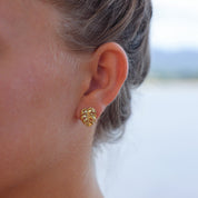 Medium Monstera Studs