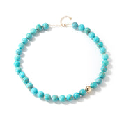 14kt Turquoise with Gold Dot Necklace