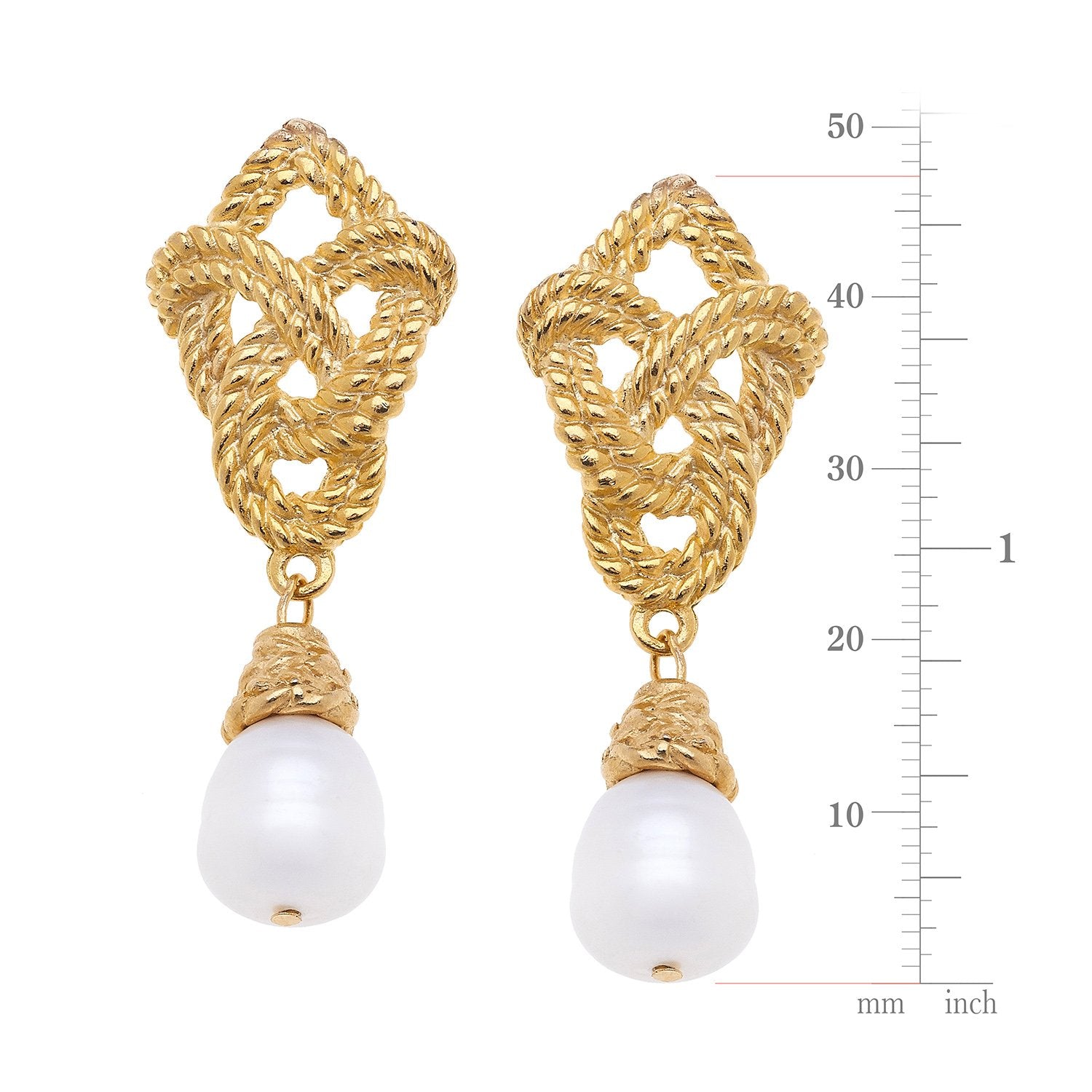 Love Knot Pearl Drop Earrings