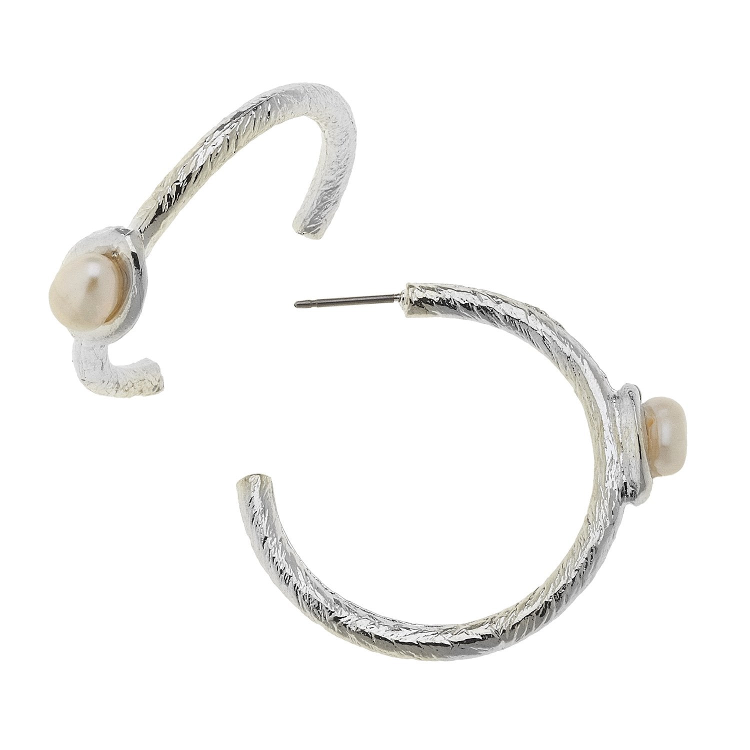 Pearl Accent Hoops