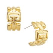 Small Greek Key Hoops