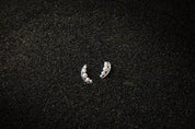 14kt Gold Pearl Crescent Moon Earring