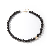 14kt Onyx with Gold Dot Necklace