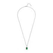 Emerald Cut Malachite Necklace