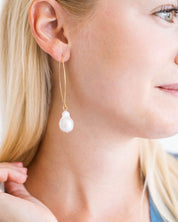 Baroque Pearl Threader Earrings