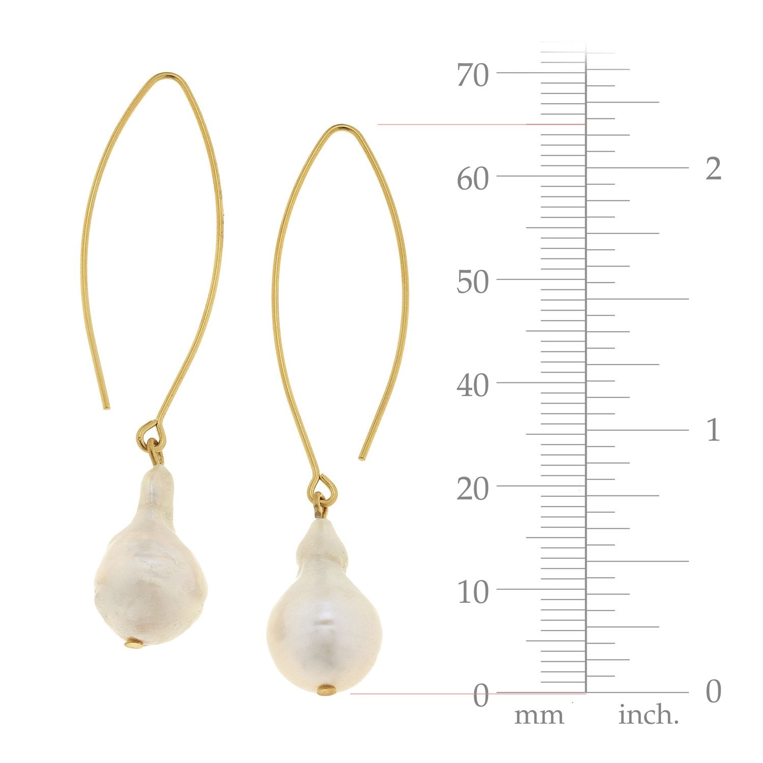 Baroque Pearl Threader Earrings