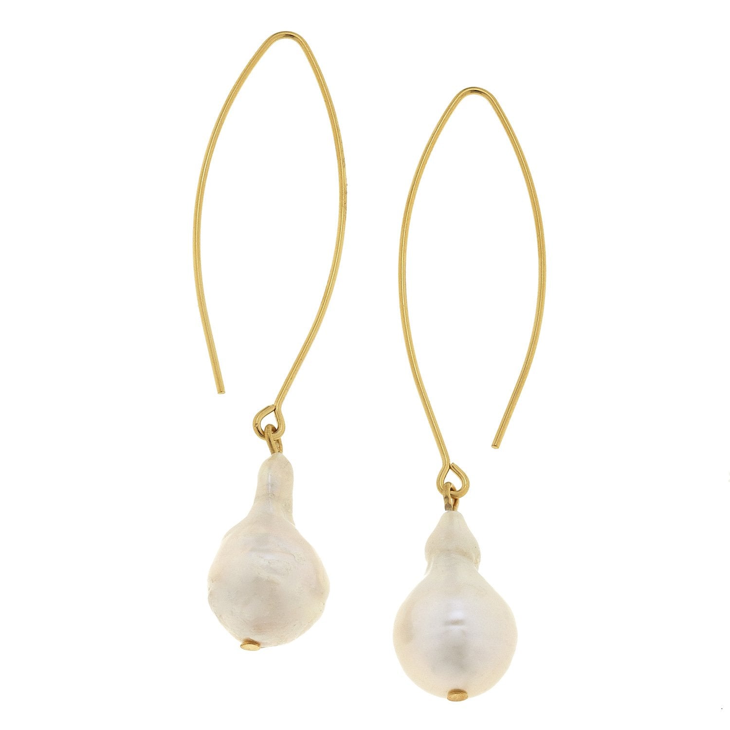 Baroque Pearl Threader Earrings