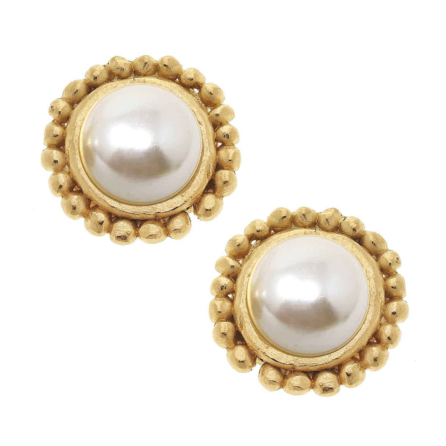 Dotted Pearl Studs