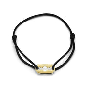 14kt Razor Blade on Black Nylon Bracelet