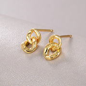 Gold Twisted Earrings