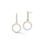 14kt Gold Small Halfmoon Drop Earring