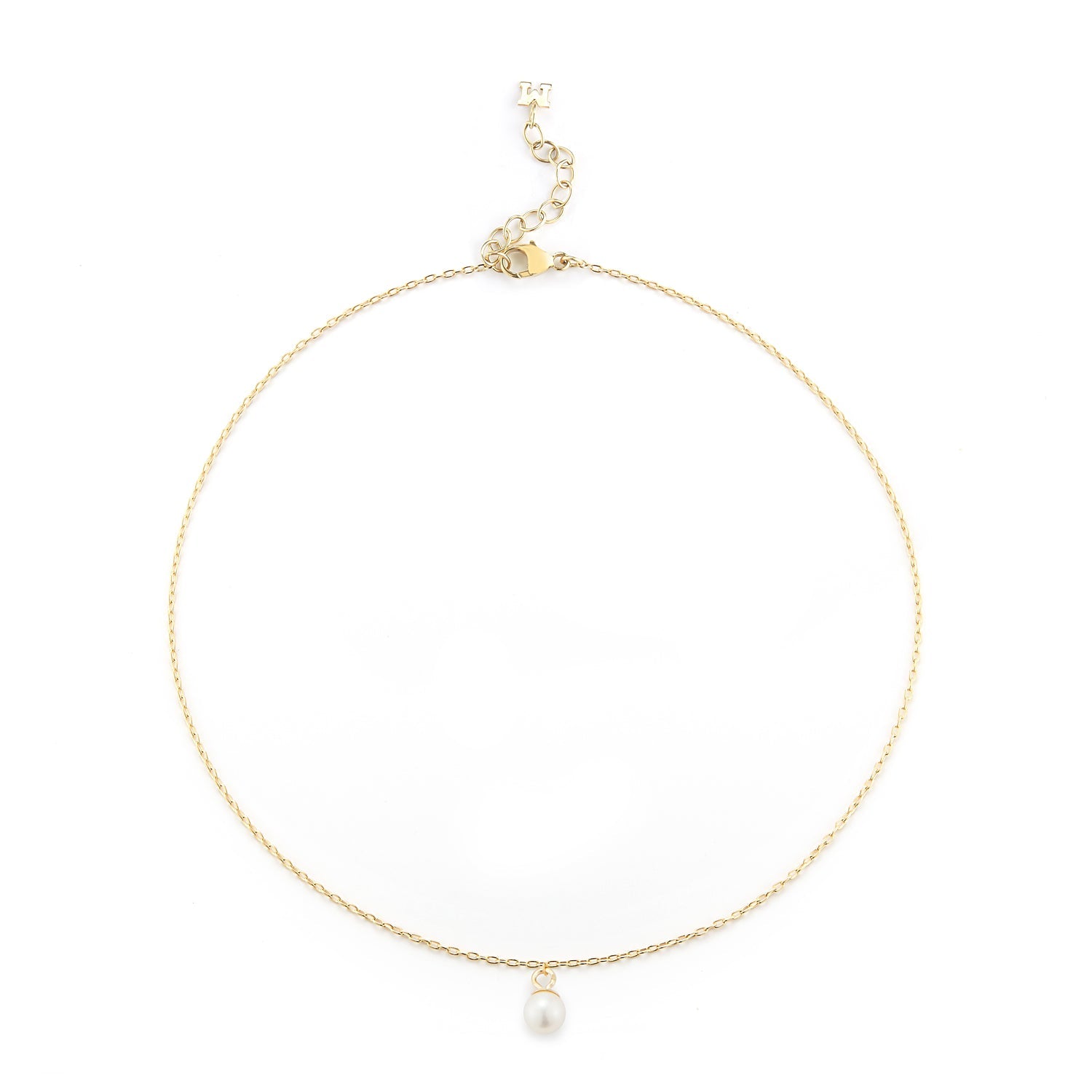 14kt Uni Pearl Anklet