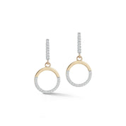 14kt Gold Small Halfmoon Drop Earring