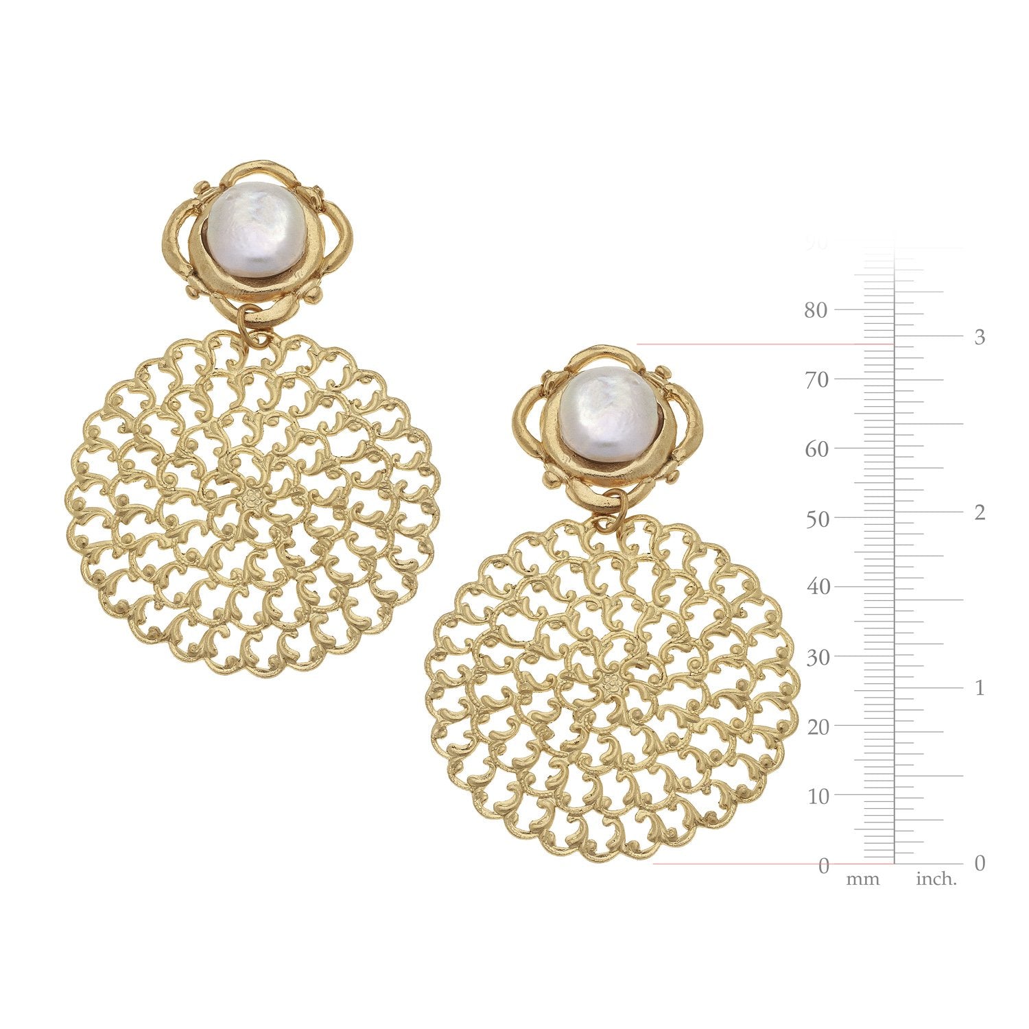 Pearl Filigree Earrings