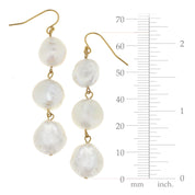 Triple Tier Pearl Drop Earrings