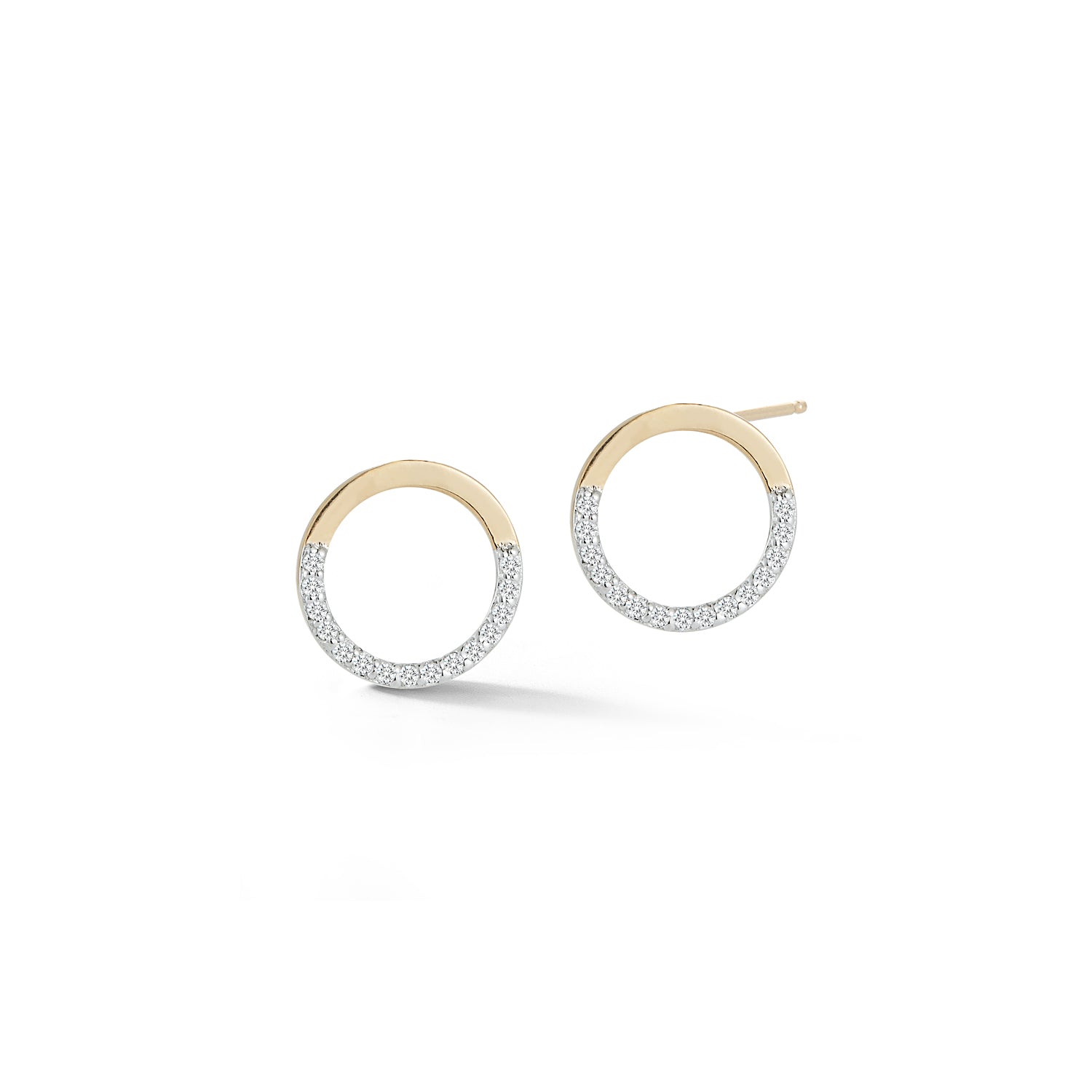 14kt Gold Small  Halfmoon Hoops