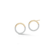 14kt Gold Small  Halfmoon Hoops