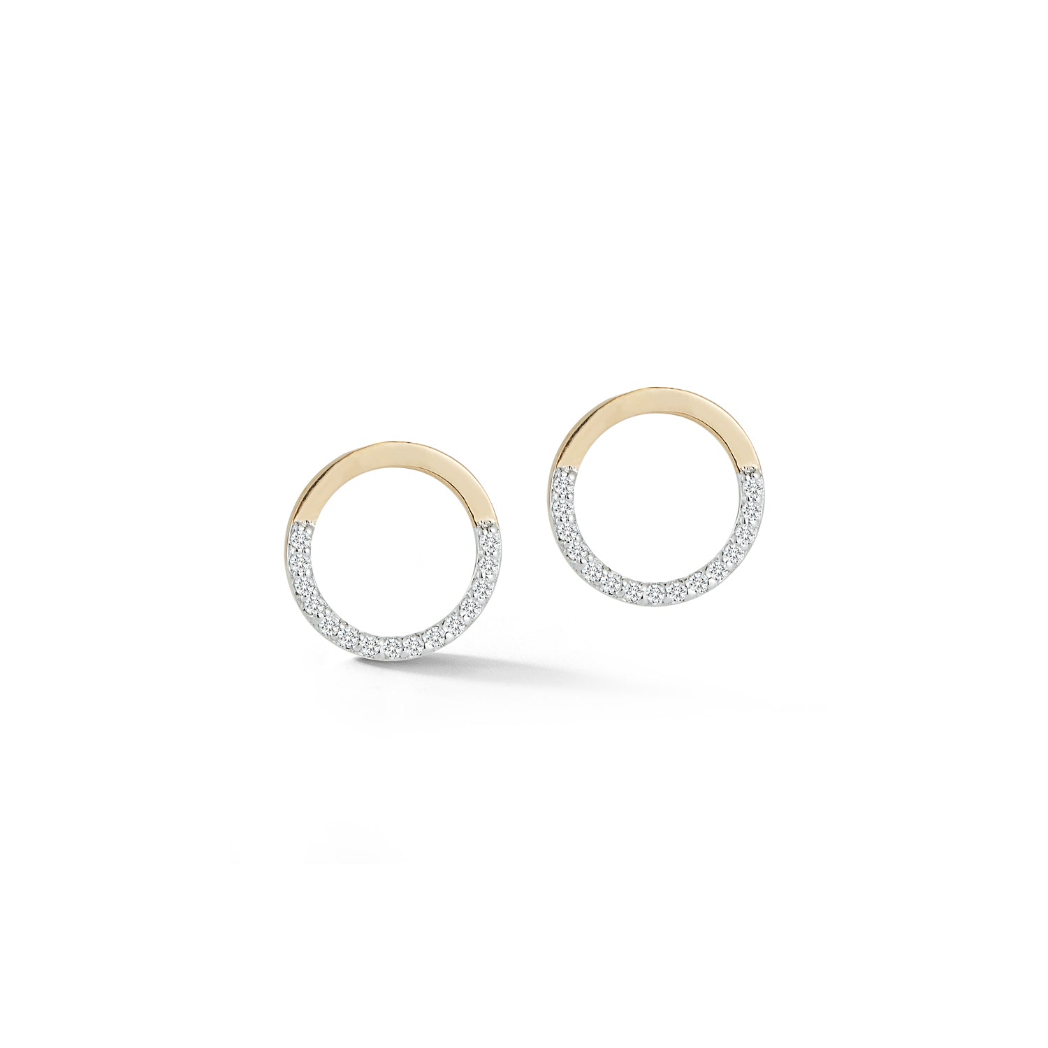 14kt Gold Small  Halfmoon Hoops