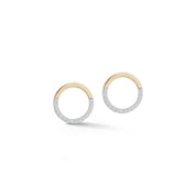 14kt Gold Small  Halfmoon Hoops