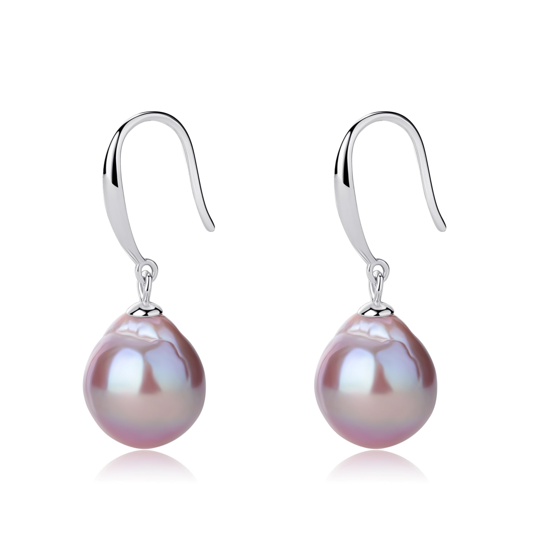 Teardrop Barqoue Pearl Hook Earrings