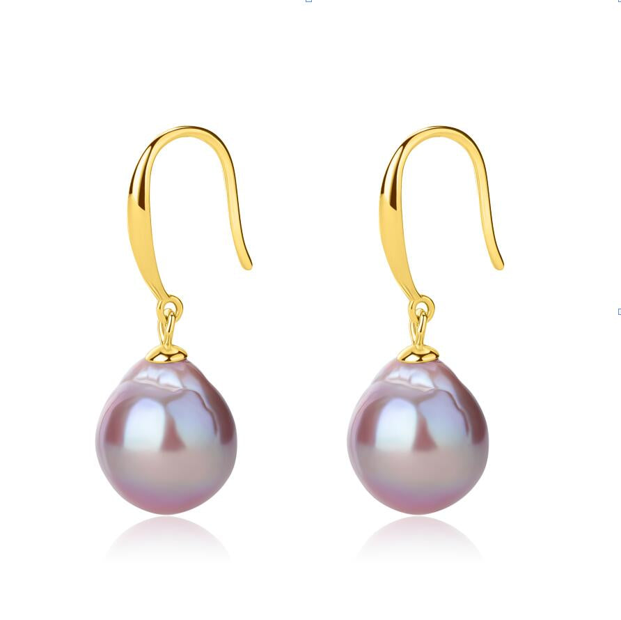 Teardrop Barqoue Pearl Hook Earrings