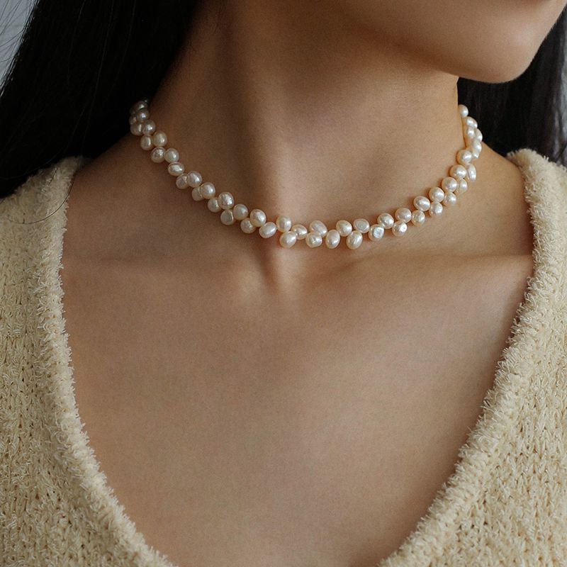 Freshwater Rice Pearl Strand Necklace