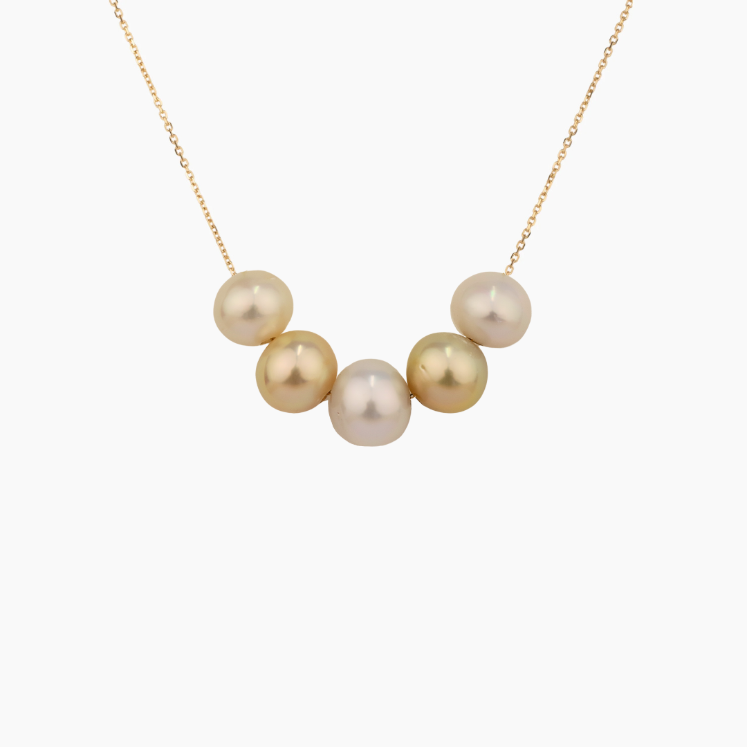 Camila Golden Pearl Bali Necklace