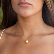 Floating Golden South Sea Pearl Necklace