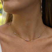 Geo Pink Keshi Pearl Choker