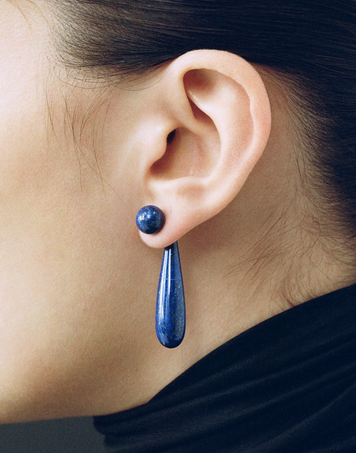 Small Angelika Earrings in Lapis